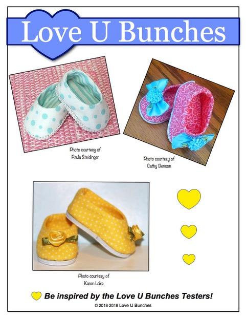 Love U Bunches WellieWishers Plain Jane Shoes 14.5" Doll Clothes Pattern Pixie Faire
