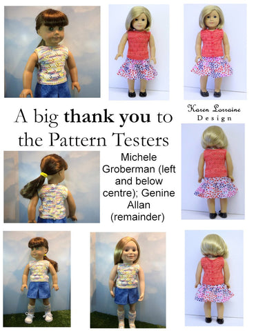 Karen Lorraine Design Knitting Lace Vest Knitting Pattern For 18" Dolls Pixie Faire
