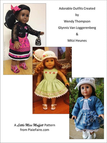 Little Miss Muffett 18 Inch Modern Lacie 18" Doll Clothes Pattern Pixie Faire