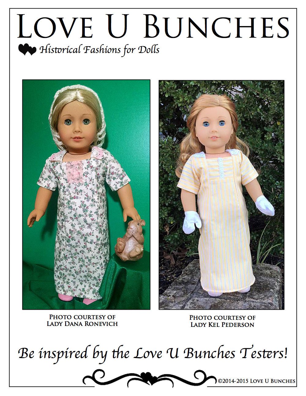 Love U Bunches 18 Inch Historical Lady Lilly's Tea Dress 18" Dolls Pixie Faire