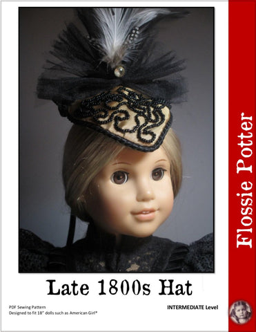 Flossie Potter 18 Inch Historical 1800's Hat 18" Doll Accessory Pattern Pixie Faire