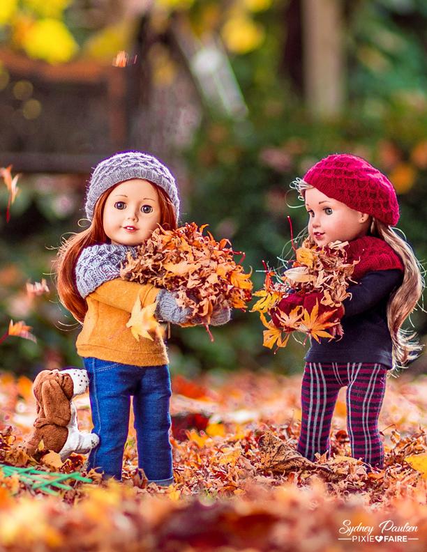 A Little Knitty Knitting A Snowy Walk 18" Doll Knitting Pattern Pixie Faire