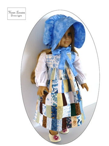 Karen Lorraine Design 18 Inch Historical Les Souvenirs 18" Doll Clothes Pattern Pixie Faire