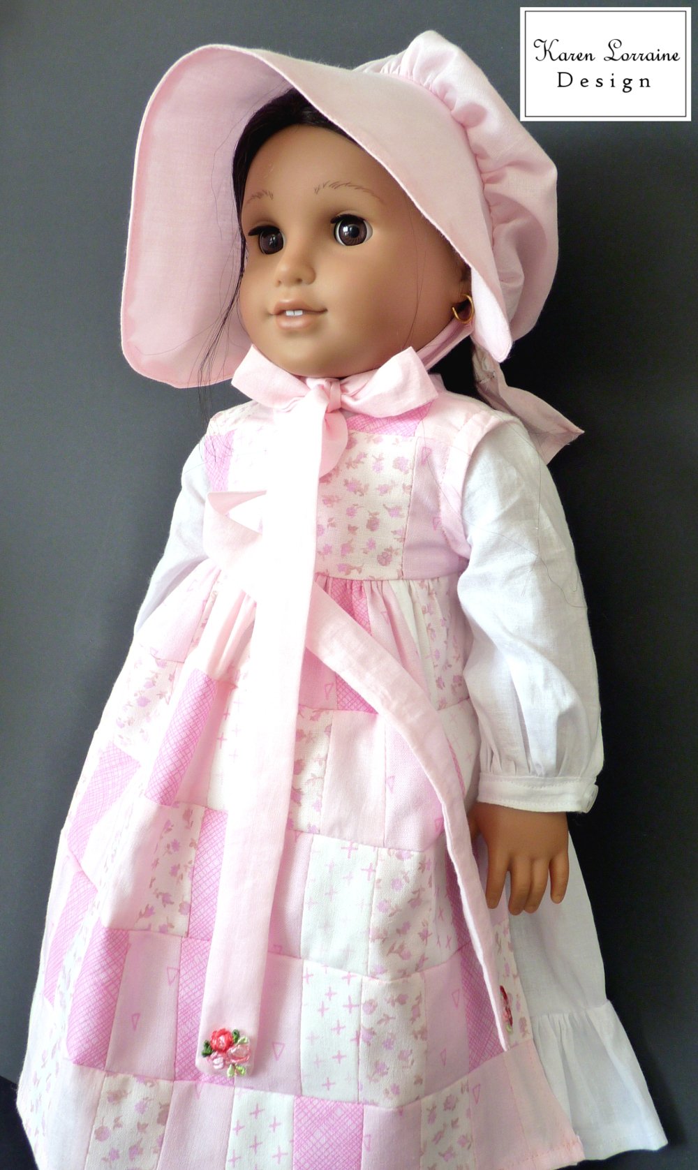Karen Lorraine Design 18 Inch Historical Les Souvenirs 18" Doll Clothes Pattern Pixie Faire