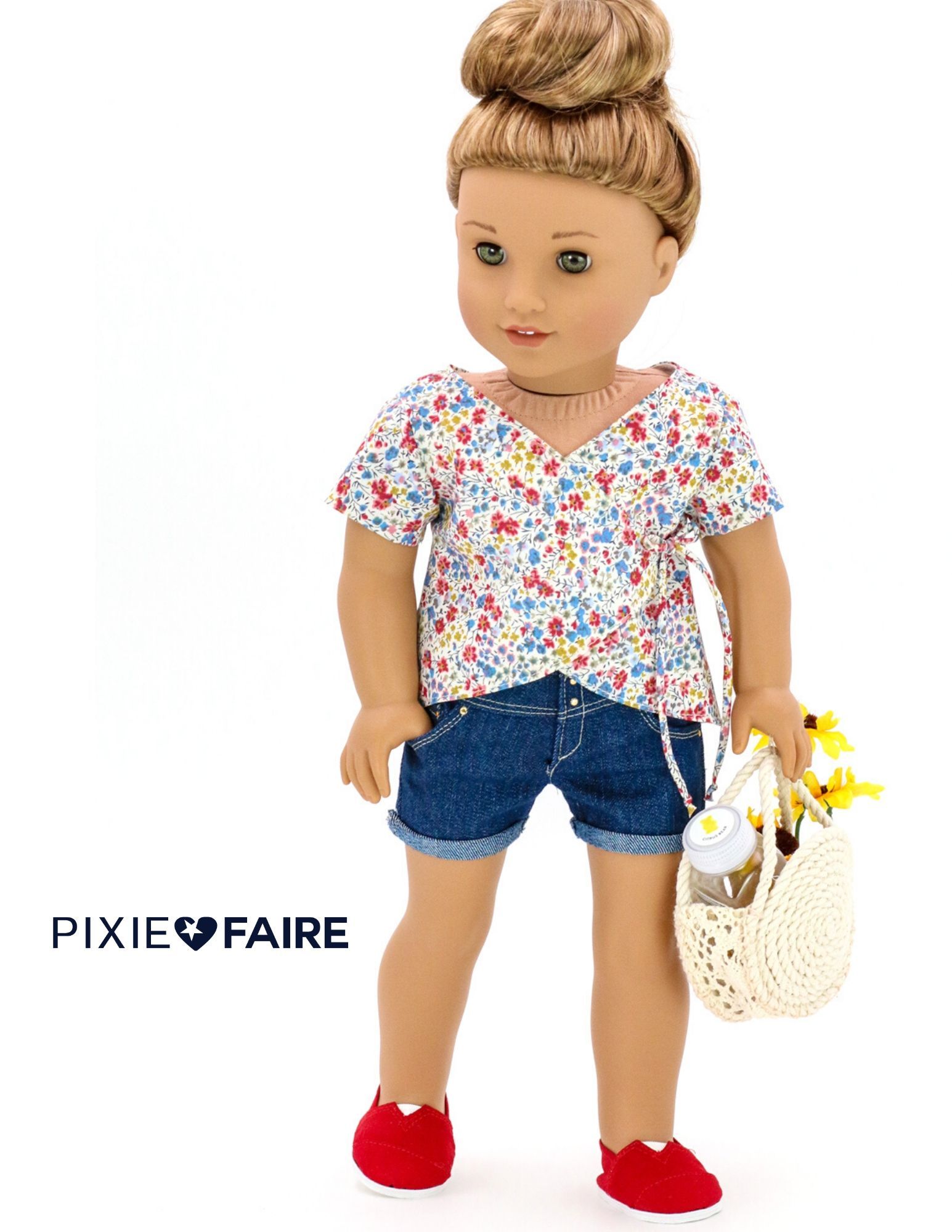 Liberty Jane 18 Inch Modern High-Waisted Jeans 18" Doll Clothes Pattern Pixie Faire