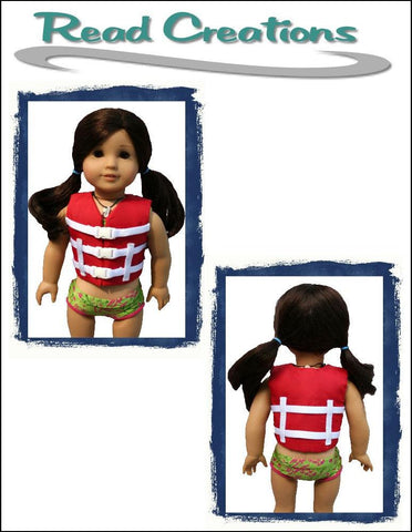 Read Creations 18 Inch Modern Life Jacket 18" Doll Clothes Pattern Pixie Faire