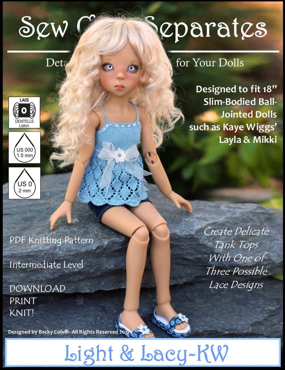 Sew Cool Separates BJD Light & Lacy Knitting Pattern for MSD Ball Jointed Dolls Pixie Faire