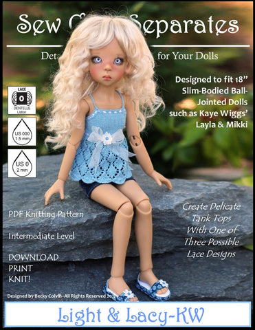 Sew Cool Separates BJD Light & Lacy Knitting Pattern for MSD Ball Jointed Dolls Pixie Faire
