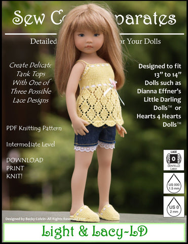 Sew Cool Separates Little Darling Light & Lacy Knitting Pattern for Little Darling Dolls Pixie Faire