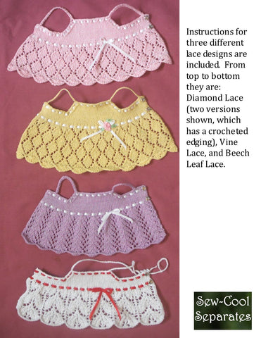 Sew Cool Separates Little Darling Light & Lacy Knitting Pattern for Little Darling Dolls Pixie Faire