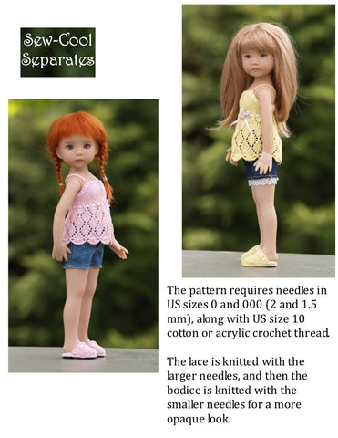 Sew Cool Separates Little Darling Light & Lacy Knitting Pattern for Little Darling Dolls Pixie Faire