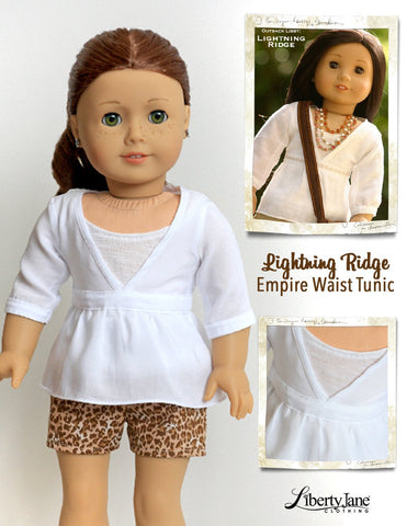 Liberty Jane 18 Inch Modern Killara Dress and Lightning Ridge Top 18" Doll Clothes Pattern Pixie Faire