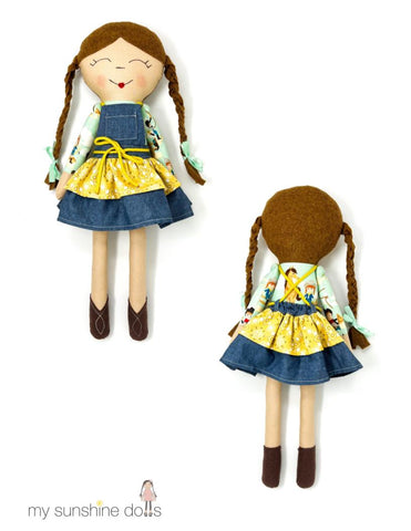My Sunshine Dolls Cloth doll Little Ranchers 23 inch Cloth Doll Pattern Pixie Faire