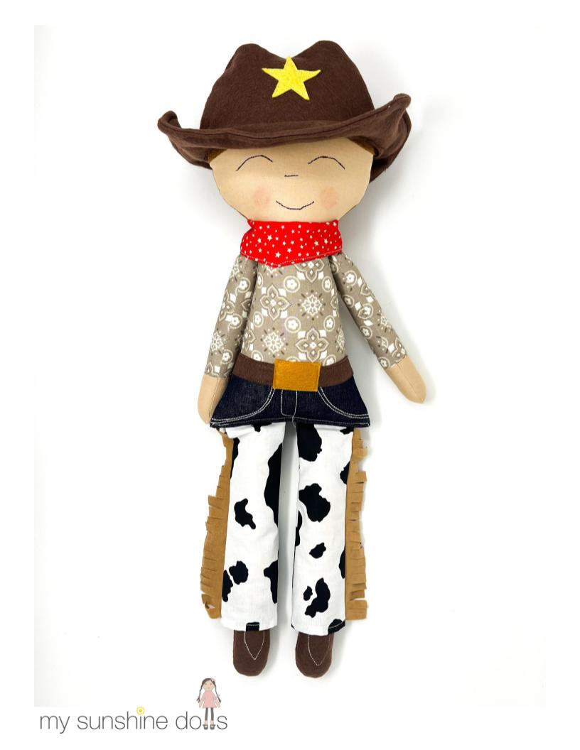 Little Ranger Pattern My Sunshine Dolls Little Ranchers Cloth Soft Doll PDF Sewing Pattern