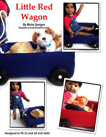 Miche Designs 18 Inch Modern Little Red Wagon 18" Doll Accessories Pixie Faire
