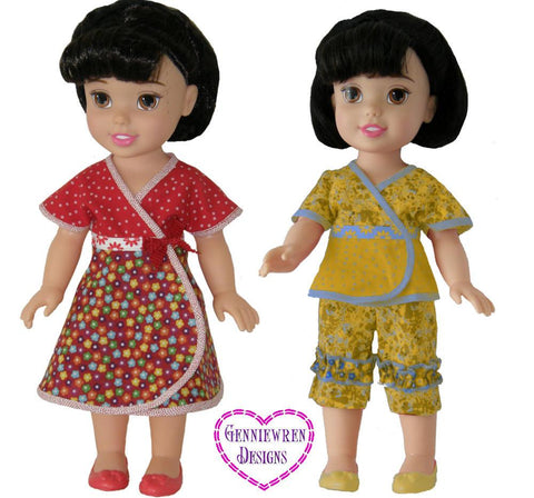 Genniewren Disney Doll Lizzie - Dress, Top and Capri Pants Pattern for Disney My First Toddler Princess Dolls Pixie Faire