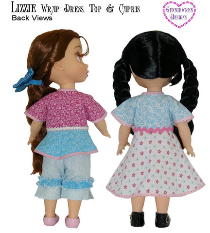 Genniewren Disney Doll Lizzie - Dress, Top and Capri Pants Pattern for Disney Animator Dolls Pixie Faire