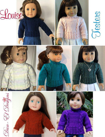 Dan-El Designs Knitting Louise 18" Doll Knitting Pattern Pixie Faire