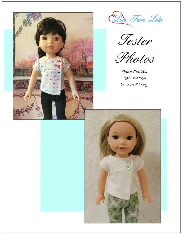 Love From Lola WellieWishers The Lucy Shirt 14.5" Doll Clothes Pattern Pixie Faire