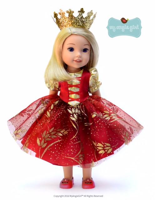 My Angie Girl WellieWishers Tutu Cute Story Book Dress-up Costume Dress 14.5" Doll Clothes Pattern Pixie Faire