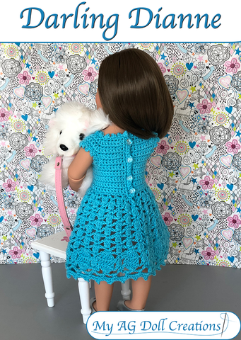 My AG Doll Creations Gotz 19" Darling Dianne Dress Doll Crochet Pattern for 19" Gotz® Dolls Pixie Faire