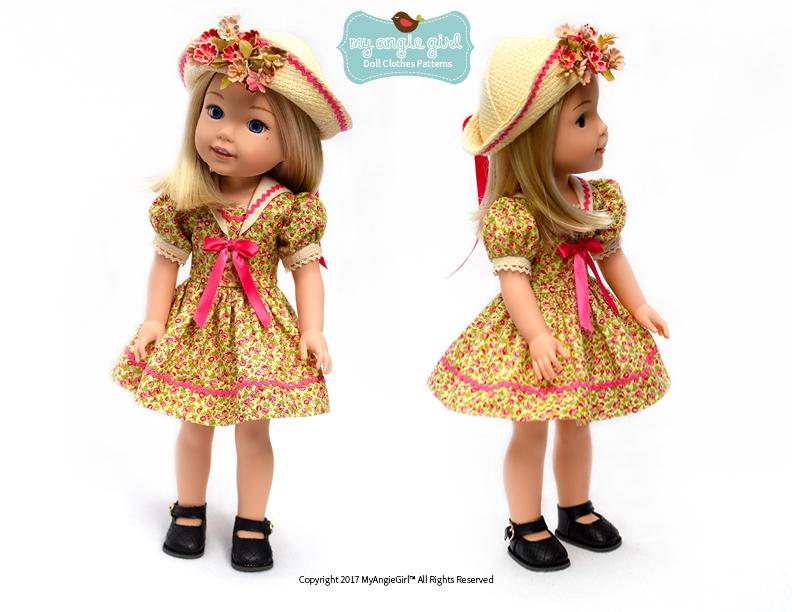 My Angie Girl Sailorette Doll Clothes Pattern 14.5 inch My Angie Girl Sailorette Doll Clothes Pattern 14.5 inch