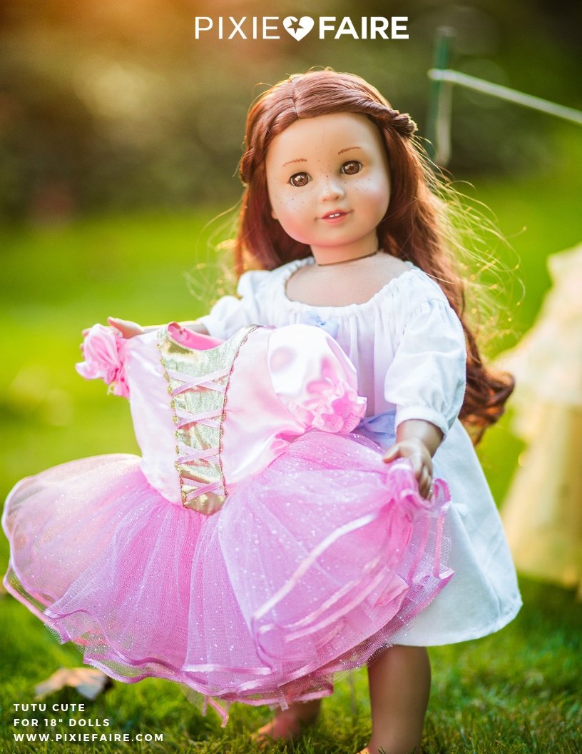 cute dress up My Angie Girl Tutu Cute Story Book Dress-Up Costume Dress Doll Clothes Pattern 18 inch American Girl Dolls