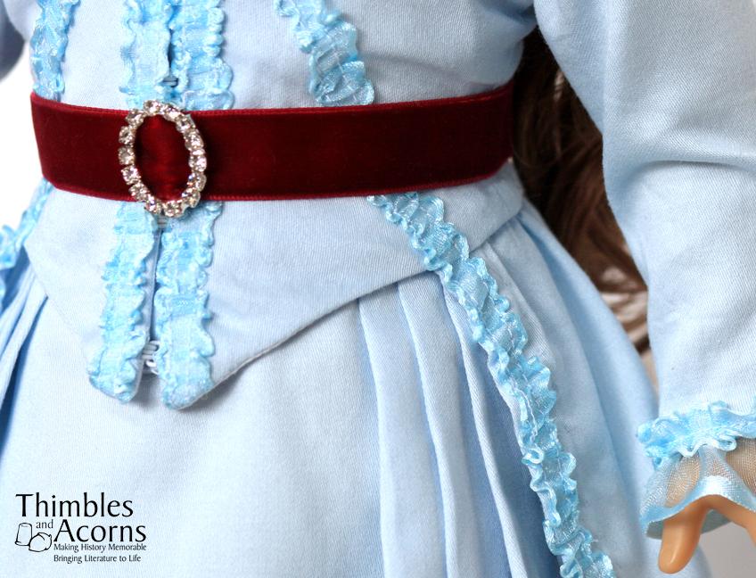 Thimbles and Acorns 18 Inch Historical Marie Antoinette Zone Front Gown 18" Doll Clothes Pixie Faire
