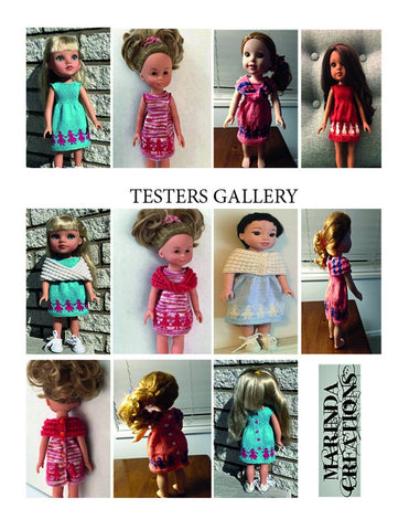 Marinda Creations WellieWishers Dolly Chain 13-14.5" Doll Clothes Knitting Pattern Pixie Faire