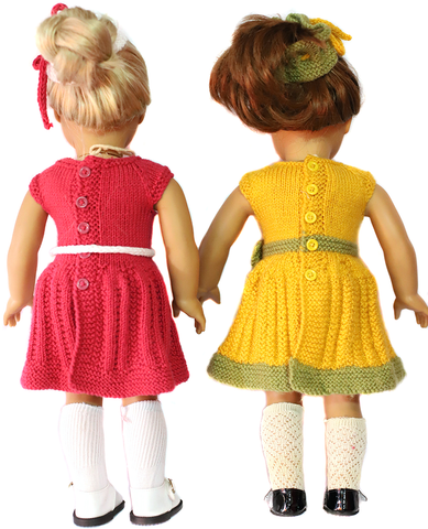 Marinda Creations Knitting Fun Dresses 18" Doll Knitting Pattern Pixie Faire