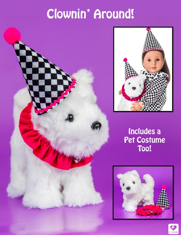 Peppermintsticks 18 Inch Modern Clownin' Around! 18" Doll Clothes Pattern Pixie Faire