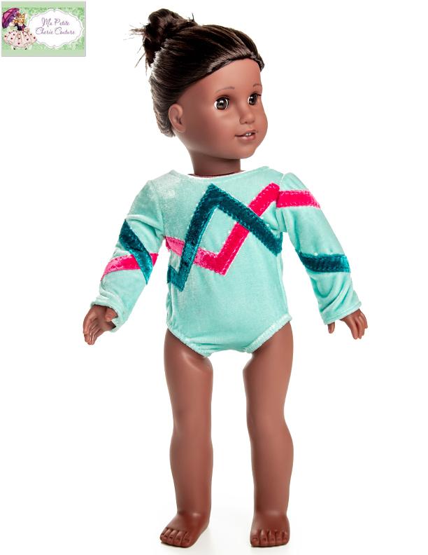 Mon Petite Cherie Couture 18 Inch Modern Lightning Bolt Leotard 18" Doll Clothes Pixie Faire