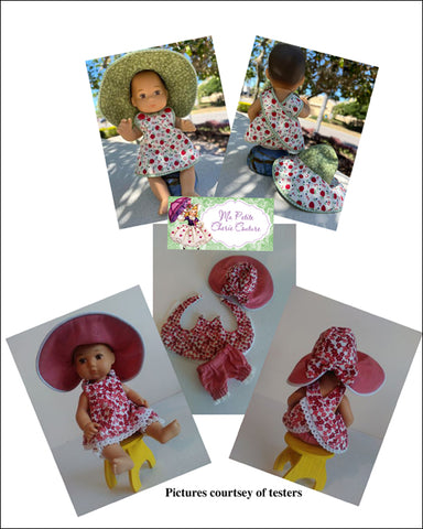 Mon Petite Cherie Couture 8" Baby Dolls Xanthe 3-Piece Outfit 8" Baby Doll Clothes Pattern Pixie Faire