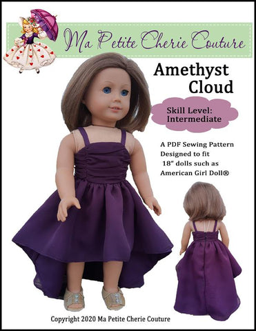 Mon Petite Cherie Couture 18 Inch Modern Amethyst Cloud 18" Doll Clothes Pattern Pixie Faire