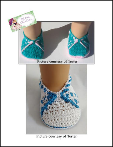 Mon Petite Cherie Couture Crochet Hadassah 18" Doll Shoe Crochet Pattern Pixie Faire