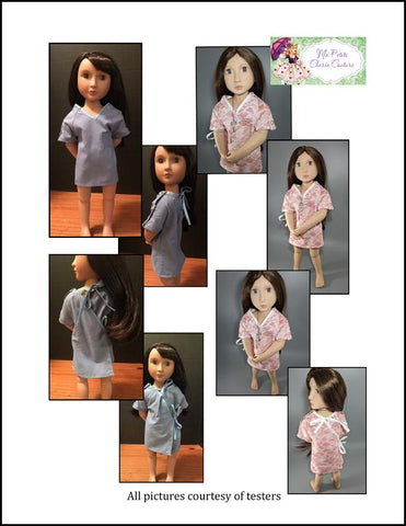 Mon Petite Cherie Couture A Girl For All Time Medical Gown 16" Doll Clothes Pattern for AGAT Pixie Faire