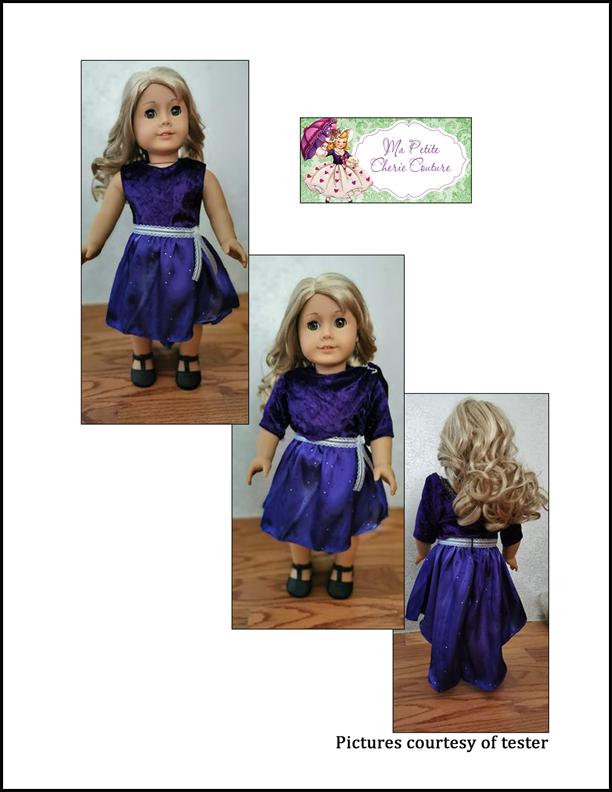 Mon Petite Cherie Couture 18 Inch Modern Bright Sapphire 18" Doll Clothes Pattern Pixie Faire