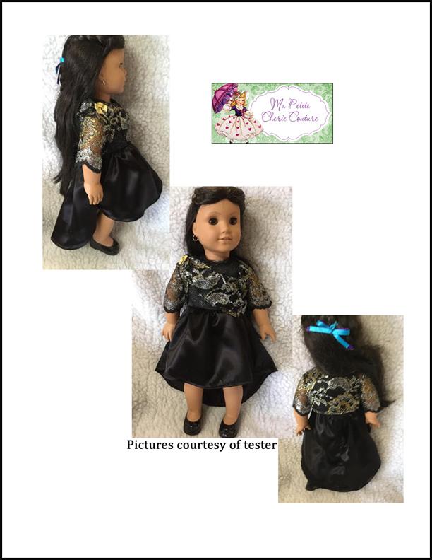 Mon Petite Cherie Couture 18 Inch Modern Bright Sapphire 18" Doll Clothes Pattern Pixie Faire