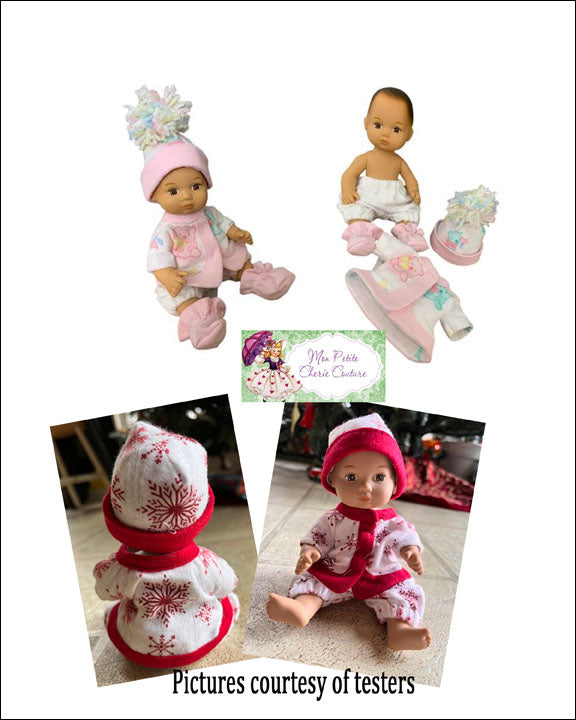 Mon Petite Cherie Couture Serene Layette 8" Baby Doll Clothes Pattern Pixie Faire