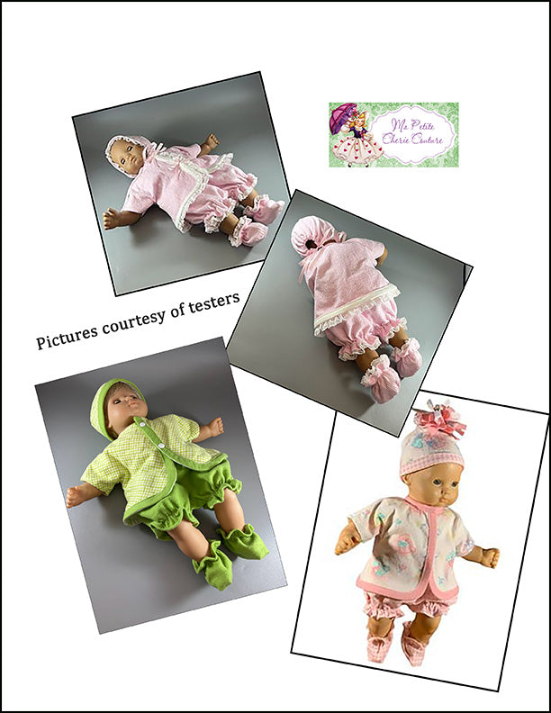 Mon Petite Cherie Couture Bitty Baby/Twin Serene Layette 15" Baby Doll Clothes Pixie Faire