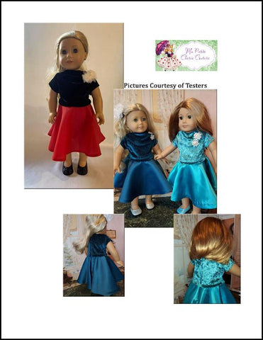 Mon Petite Cherie Couture 18 Inch Modern Velvety Garnet 18" Doll Clothes Pattern Pixie Faire