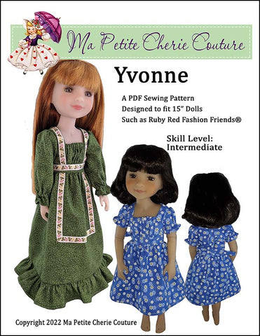 Mon Petite Cherie Couture Ruby Red Fashion Friends Yvonne 15" Doll Clothes Pattern For Ruby Red Fasion Friends Pixie Faire