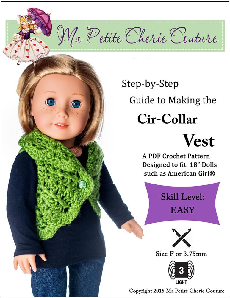 Mon Petite Cherie Couture Crochet Cir-Collar Vest Crochet Pattern Pixie Faire