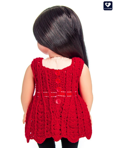 Mon Petite Cherie Couture Crochet Fandome Dress 18" Doll Crochet Pattern Pixie Faire