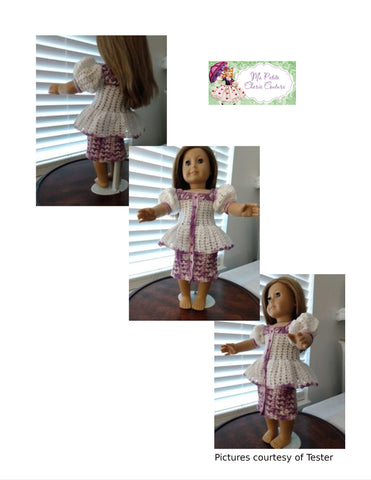 Mon Petite Cherie Couture Crochet Noelle 18" Doll Clothes Crochet Pattern Pixie Faire