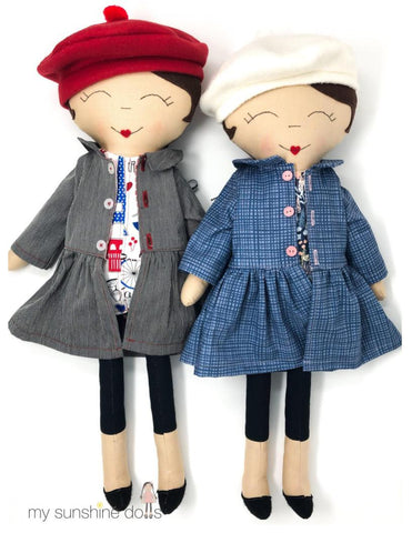 My Sunshine Dolls Cloth doll Odette Doll 23" Cloth Doll Pattern Pixie Faire