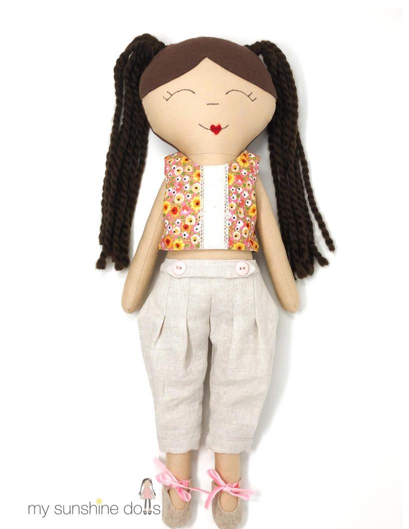 My Sunshine Dolls Cloth doll A Doll For All Seasons 23" Cloth Doll Pattern Pixie Faire