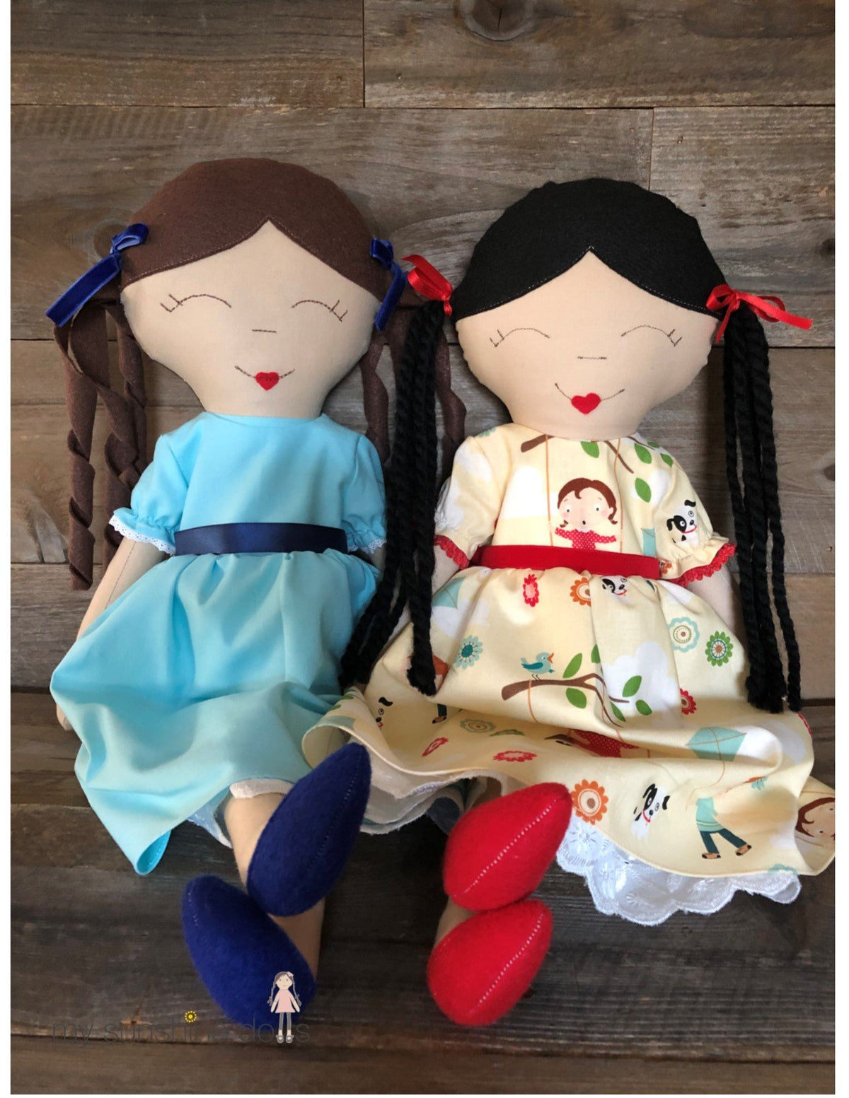 My Sunshine Dolls Cloth doll A Darling Doll 23" Cloth Doll Pattern Pixie Faire