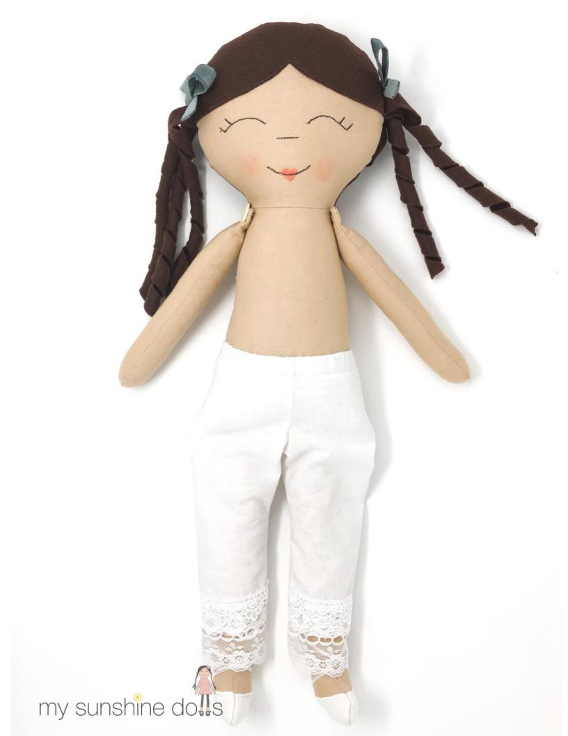 My Sunshine Dolls Cloth doll Clara Doll 23" Cloth Doll Pattern Pixie Faire