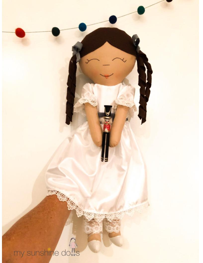 My Sunshine Dolls Cloth doll Clara Doll 23" Cloth Doll Pattern Pixie Faire